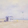 'Casetas en la playa' 1988 · Óleo sobre lienzo · 65x81 · Colección del pintor