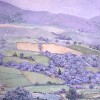 'Paisaje con fresas (Navarra)' 1991 · Óleo sobre lienzo · 100x100 · Colección particular
