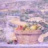'Paisaje con frutas (Soria)' 1991 · Óleo sobre lienzo · 100x100 · Colección particular