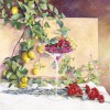'Frutas y claveles' 2003 · Óleo sobre lienzo · 81x100 · Colección particular